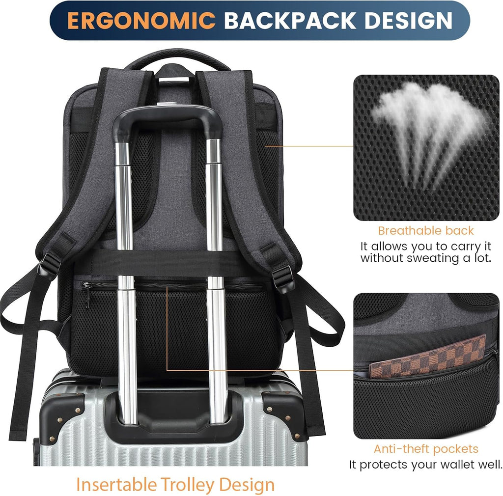 Craques travel backpack for PS5 with ergonomic design breathable back and insertable trolley strap