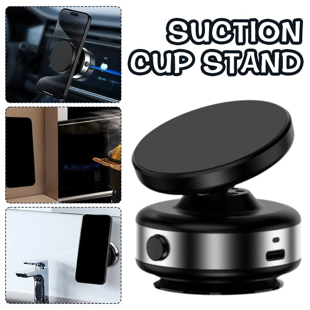 Craques 360 degree magnetic phone holder with suction cup stand for versatile mounting on smooth surfaces