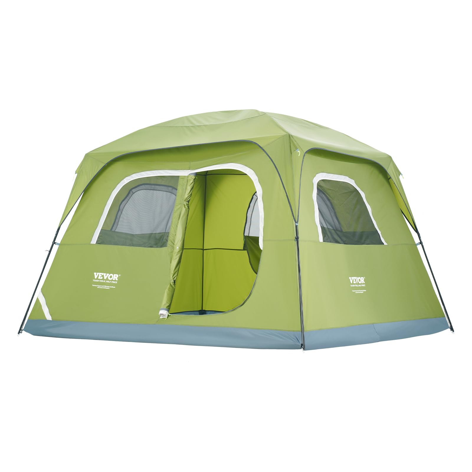 Craques green best camping tent for 4 people with large windows and spacious interior