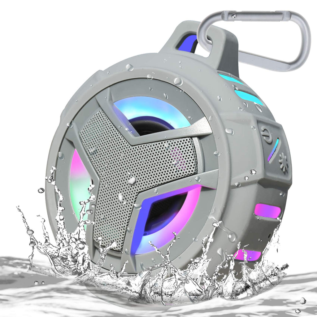 craques waterproof Bluetooth shower speaker with colorful LED lights and water-resistant design