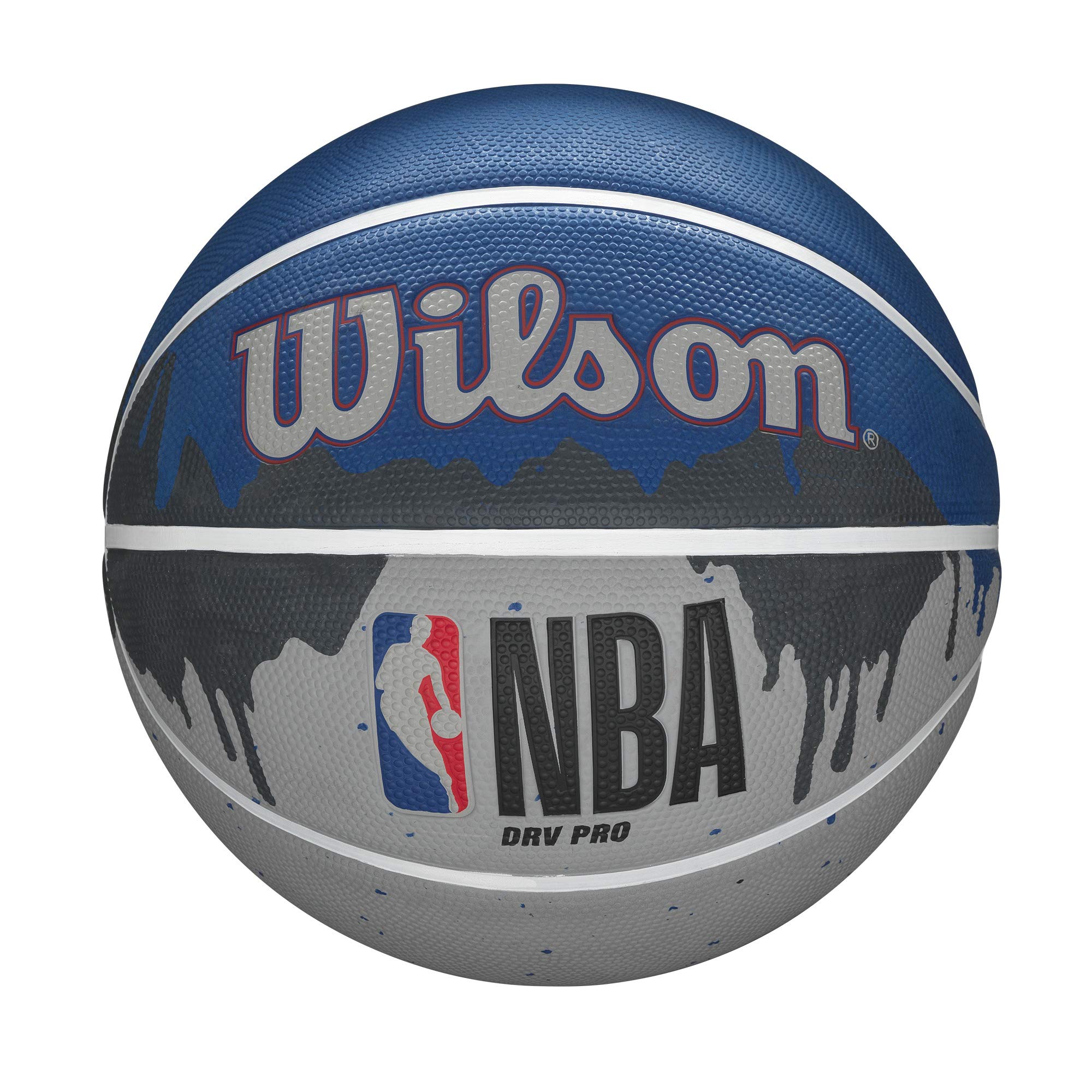 Wilson NBA Basketball by Craques – Durable Outdoor Ball - Size 7 - 29.5’’ / Grey / DRV Pro