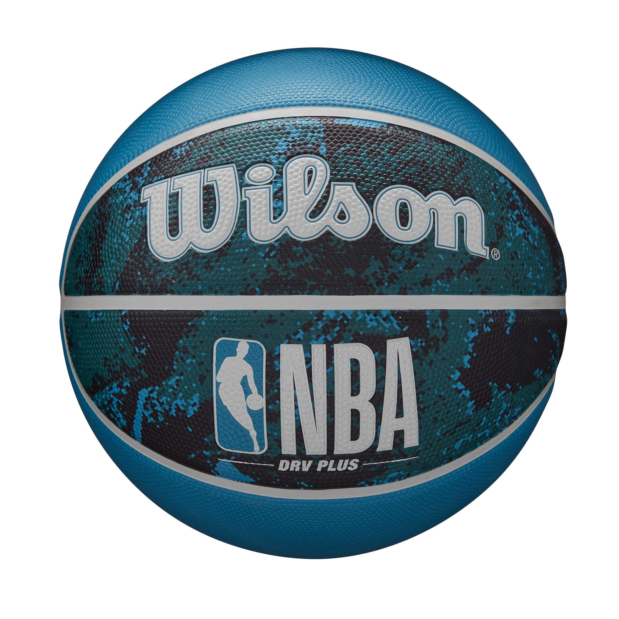 Wilson NBA Basketball by Craques – Durable Outdoor Ball - Size 7 - 29.5’’ / Black/Blue / DRV Plus Vibe