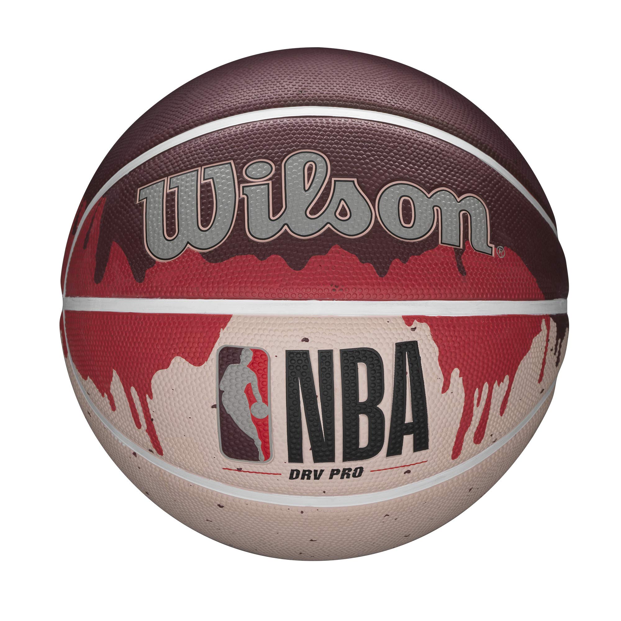 Wilson NBA Basketball by Craques – Durable Outdoor Ball - Size 7 - 29.5’’ / Red / DRV Pro