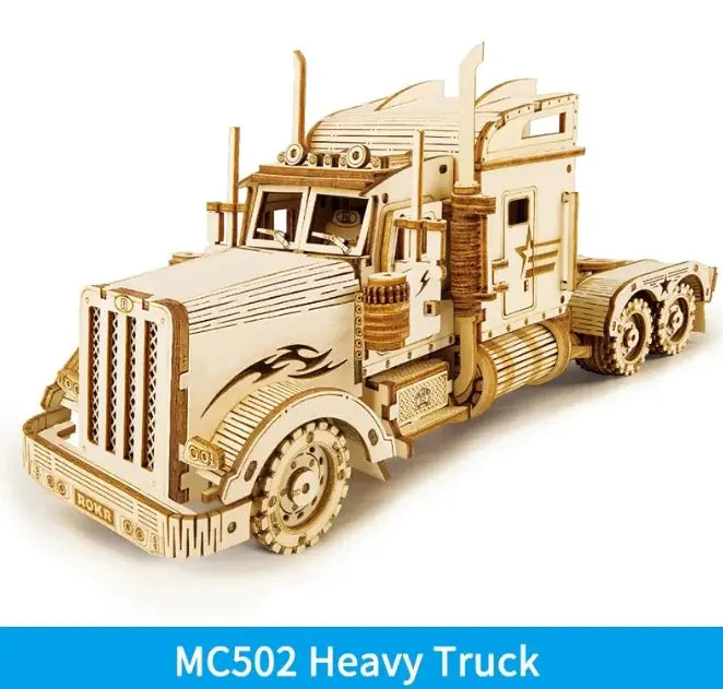 Craques MC502 Heavy Truck 3D wooden puzzle train kit made of detailed wooden pieces