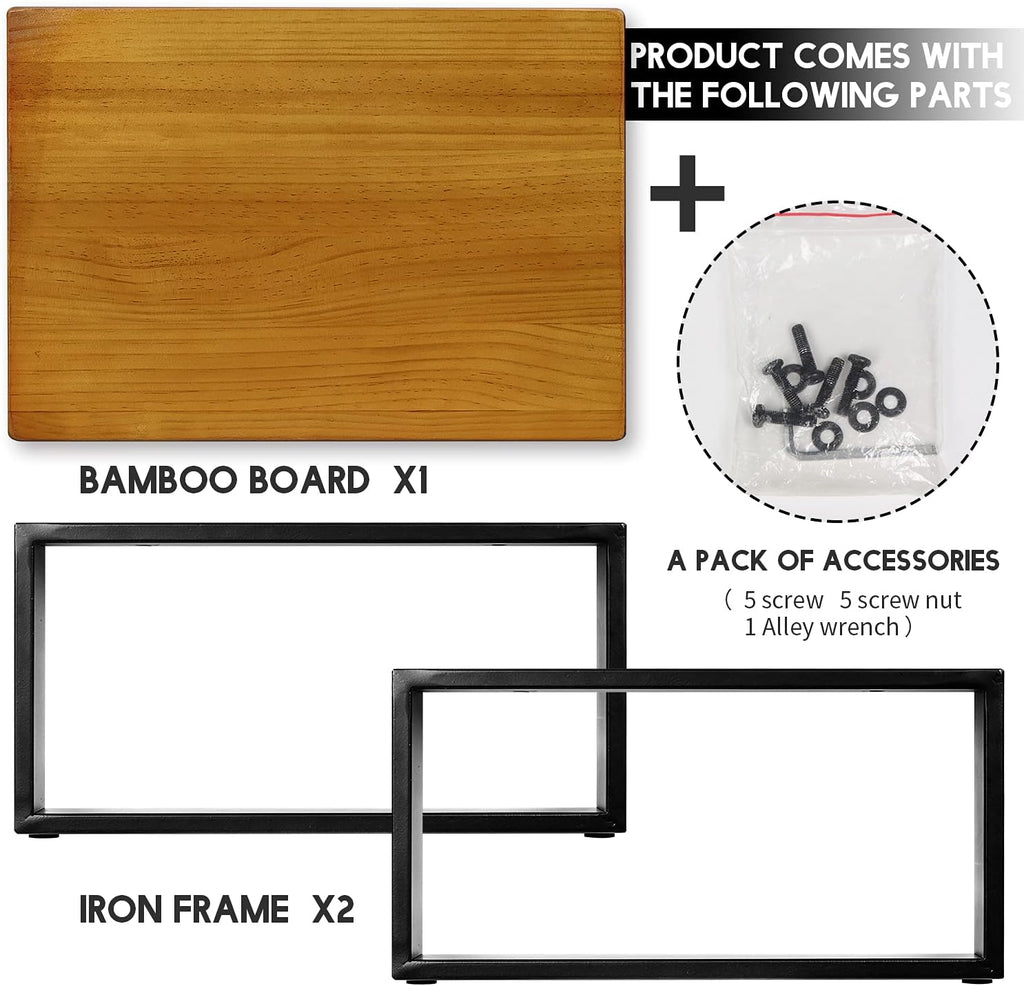 Craques Wooden Step Stool for Adults with Metal Frame