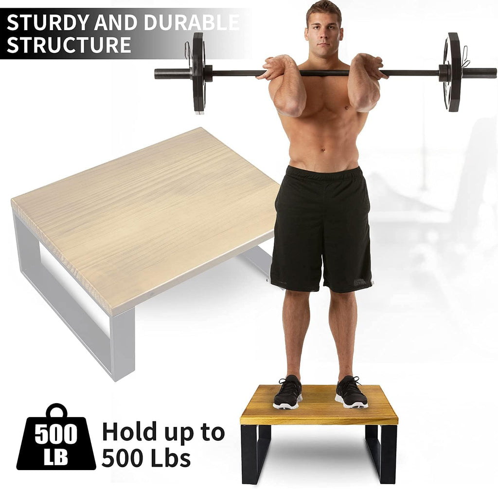 Craques Wooden Step Stool for Adults with Metal Frame