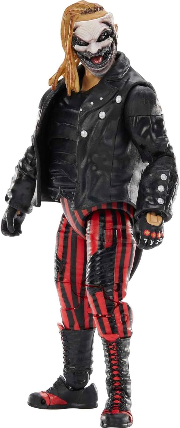 The Fiend Bray Wyatt action figure by craques with detailed face mask and black red striped pants