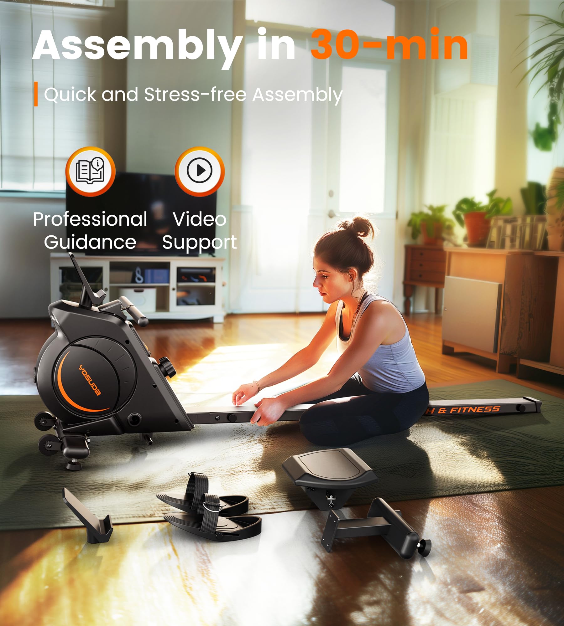 Craques YOSUDA Magnetic Rowing Machine for Full Body Workout