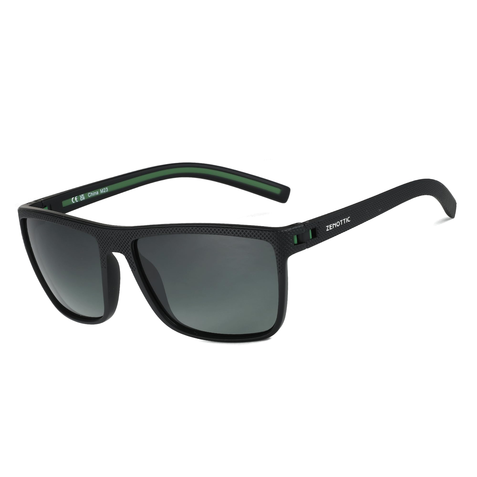 Craques men's polarized sunglasses with black frame and dark lenses for UV protection